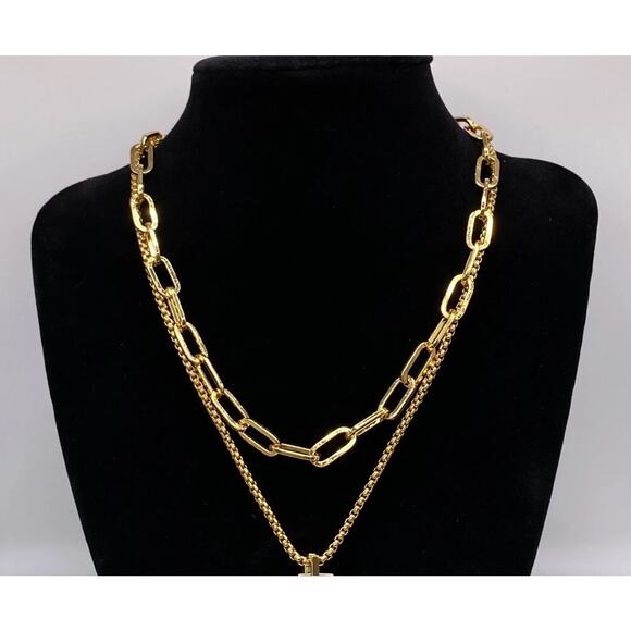 Melanie Clara Fortune Collection Double Layer Chain New In Box - Picture 1 of 4